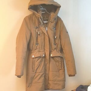 Lucky Brand - Military Green ( Olive )  Hooded  Winter Trench Coat Parka